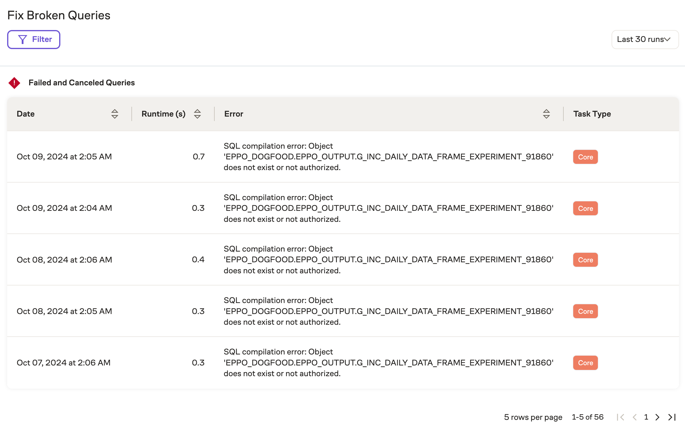 Broken query module