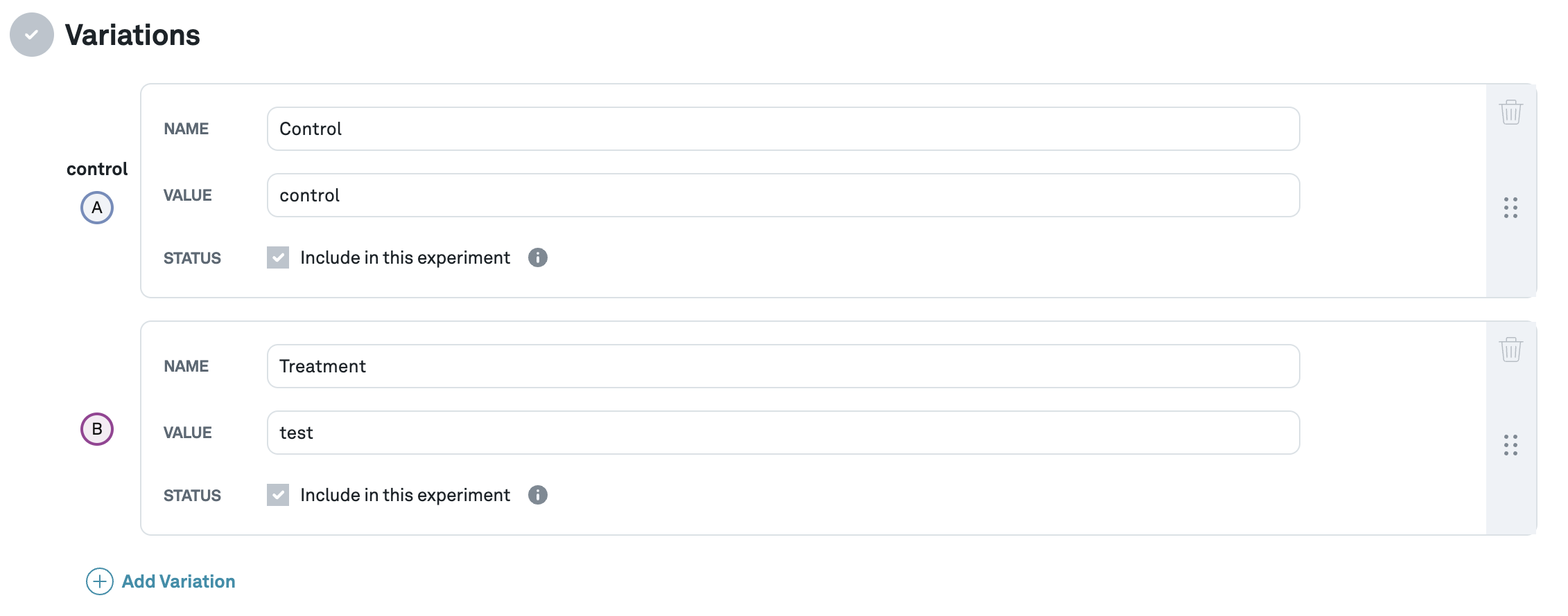 Add Variation Names